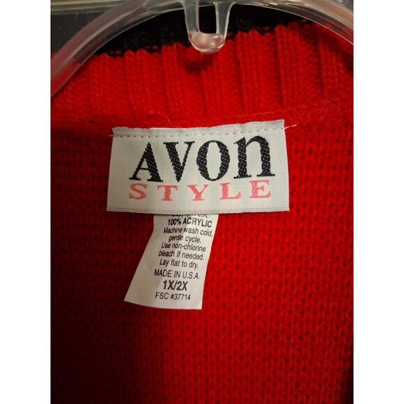 Vintage Avon Ugly Christmas Sweater Vest Snowman Santa Presents Plus Size 1X/2X - Picture 4 of 9